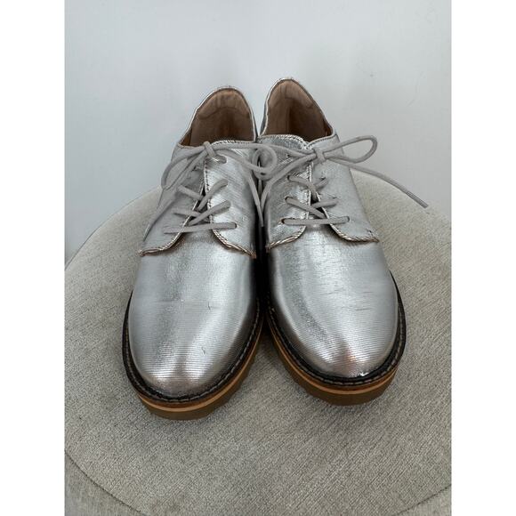 Sofft Salerno Silver Platform Loafer Lace Up Oxford NWOB 8 - Picture 2 of 12